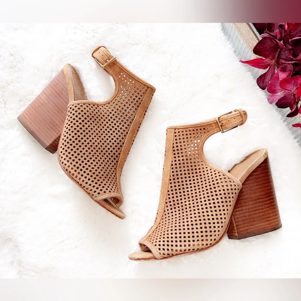 TORY BURCH Jesse Perforate Suede Ankle Bootie - Picture 3 of 10